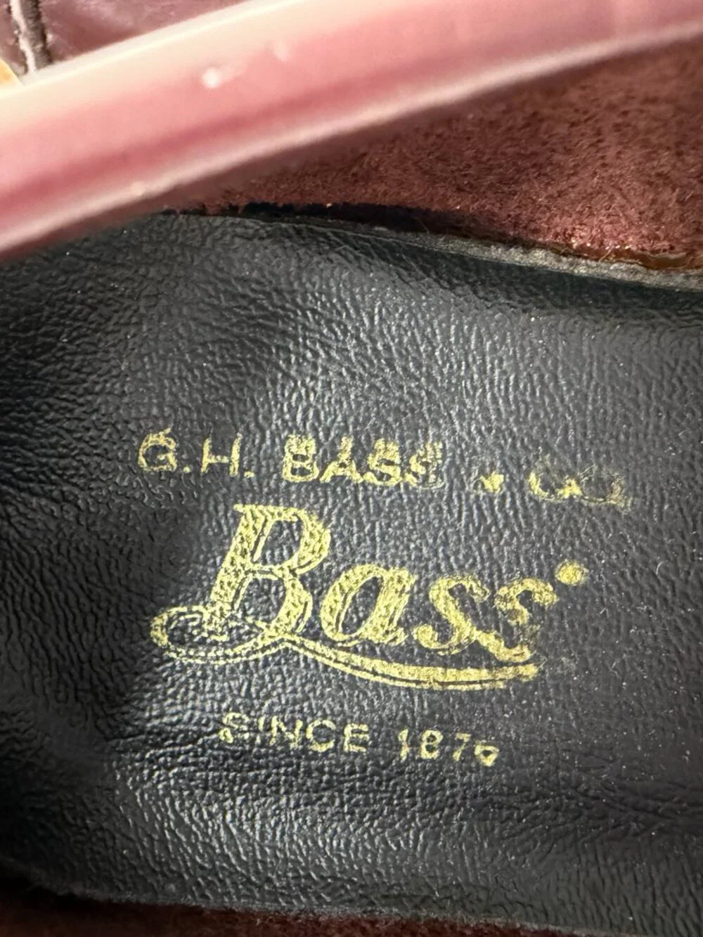 G.H. Bass Penny Loafers Boys Size 9 Shoes Slip On Casual Dress Burgundy Leather